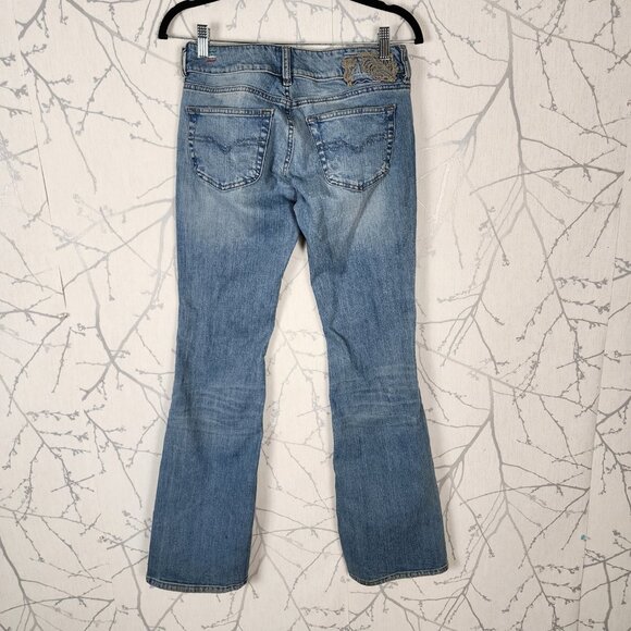 Diesel Light Wash Stretch Denim Low Rise Louvely Bootcut Jeans - Picture 2 of 8